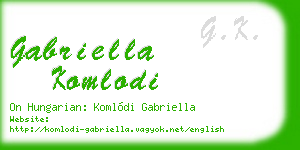 gabriella komlodi business card
