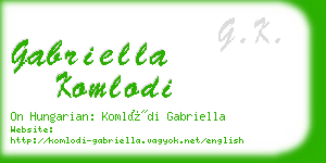 gabriella komlodi business card